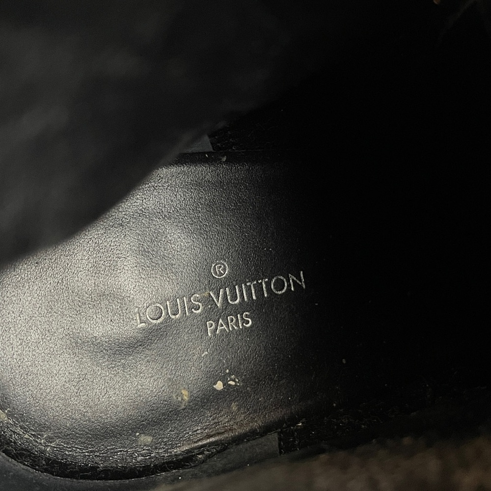 Louis Vuitton Black and Brown Lace Up Boots - Picture 6 of 11